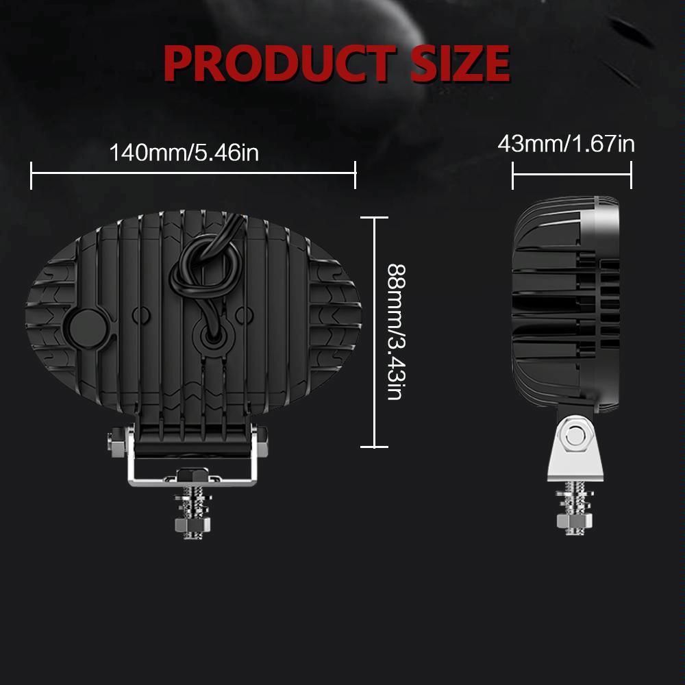 5.5 Inch Elliptical Hybrid X - Shaped Car Work Light 10
