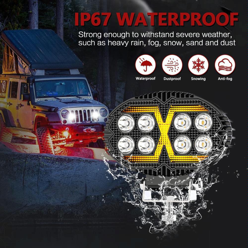 5.5 Inch Elliptical Hybrid X - Shaped Car Work Light 11