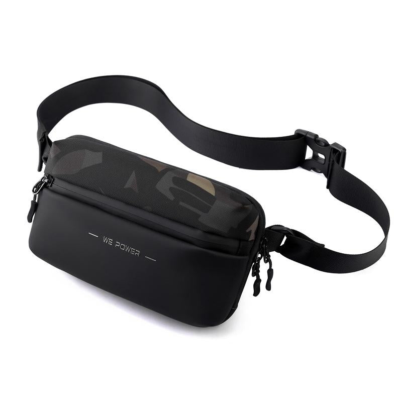 Minimalist Men Chest Bag Outdoor Travel Waist Bag With Shoulder Strap - Dark Blue 11