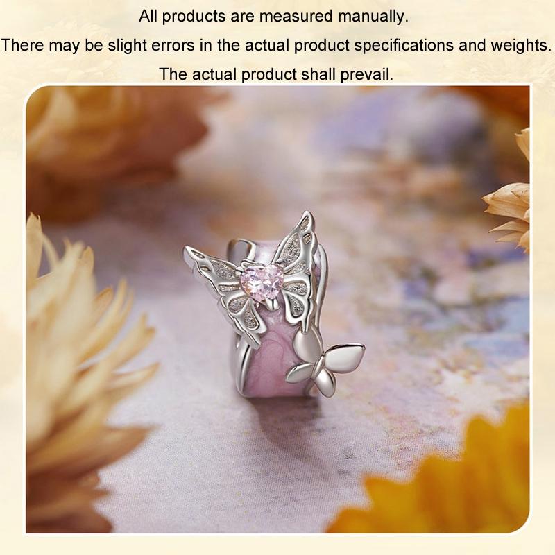 925 Sterling Silver Platinum Butterfly Silicone Diy Beads 5