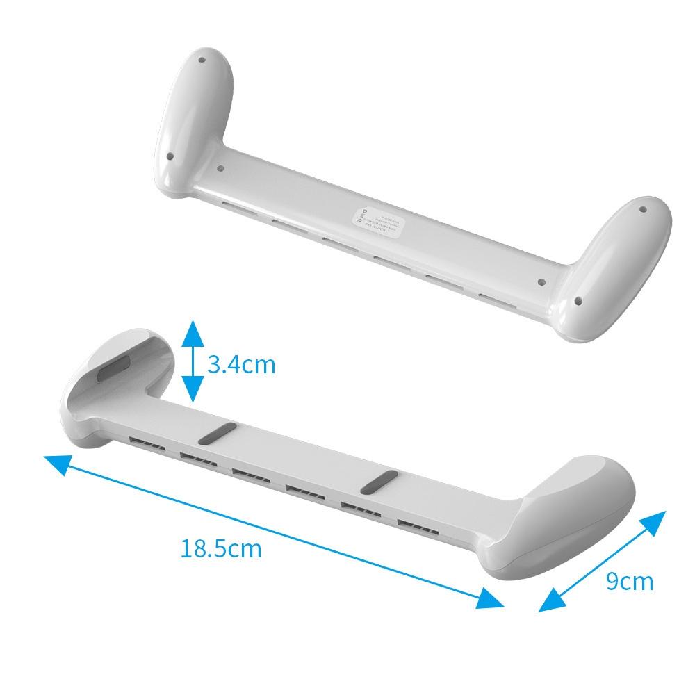 Oled Switch Handle with Game Card Storage - Compact Design - White 11