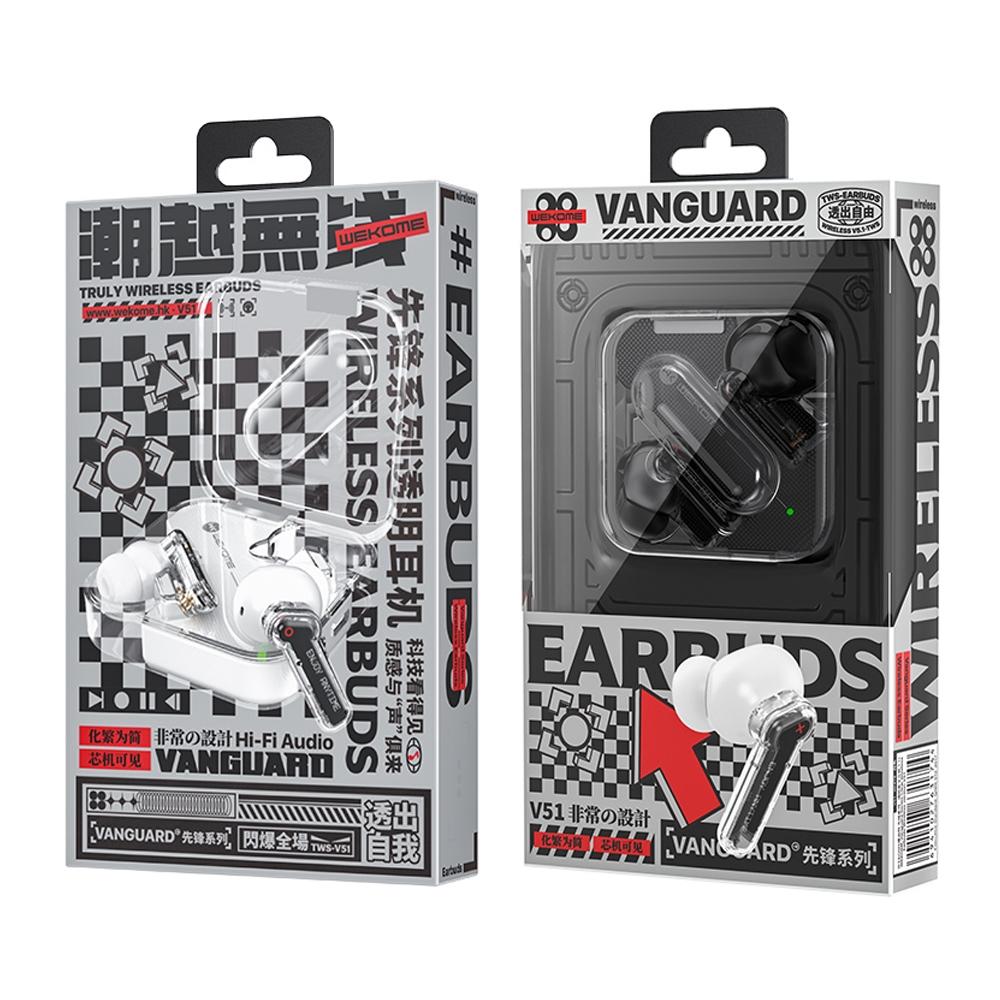 Vanguard Transparent Wireless Bluetooth Earphones - White 3