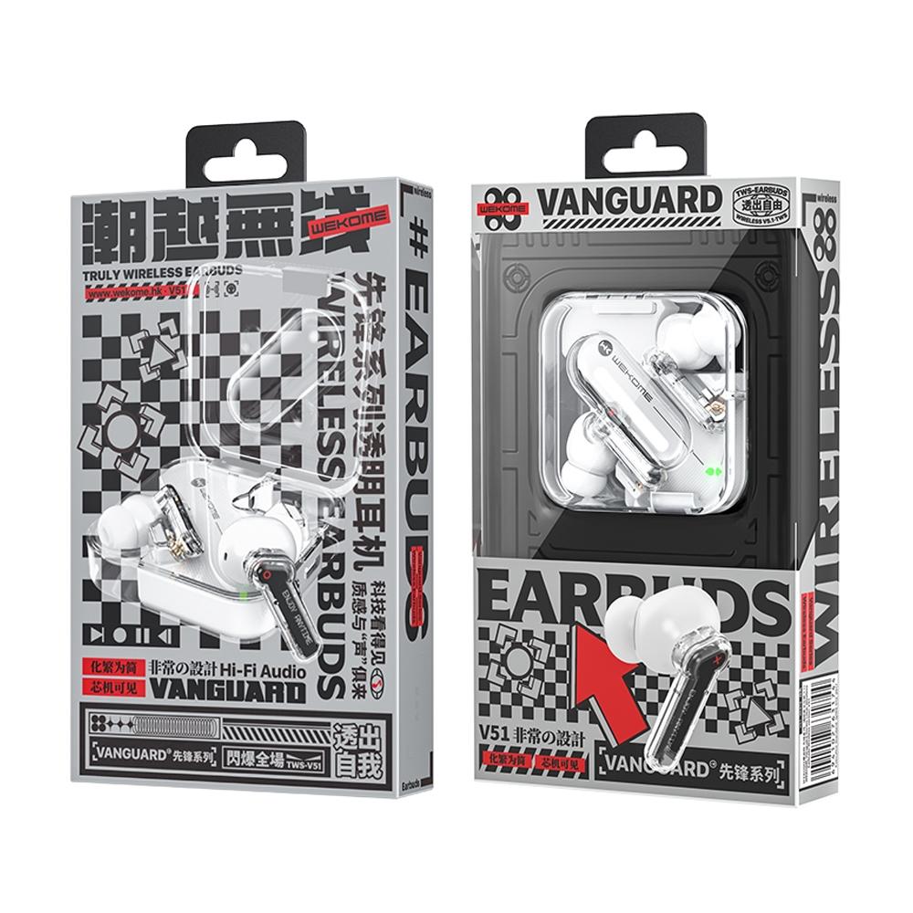 Vanguard Transparent Wireless Bluetooth Earphones - White 12