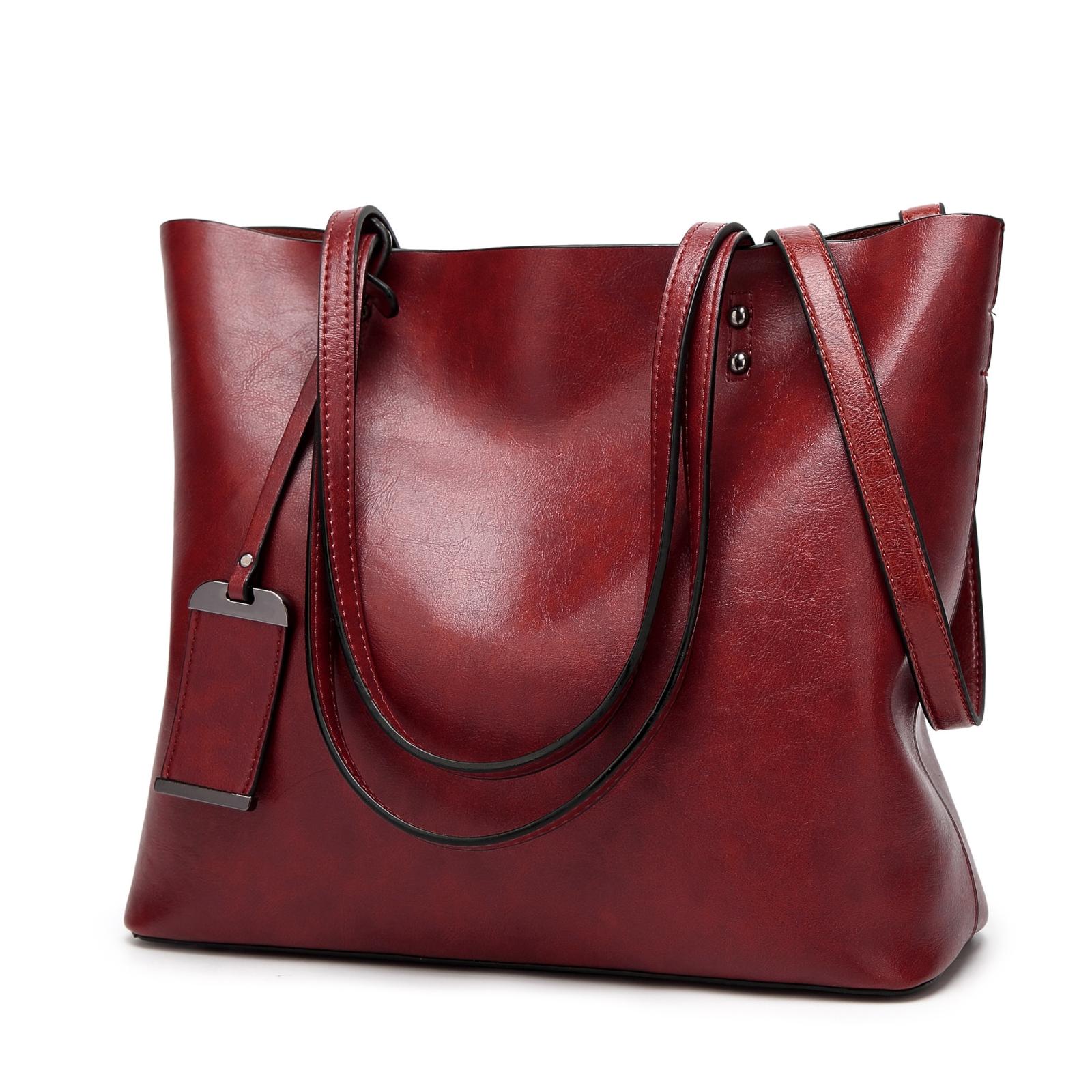 Stylish Pu Leather Women Crossbody Bag - Wine Red