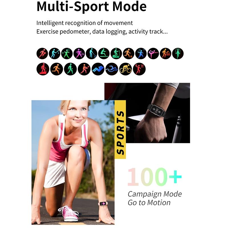 1.47 Inch Waterproof Smart Watch Heart Rate & Blood Pressure Support - Black 8