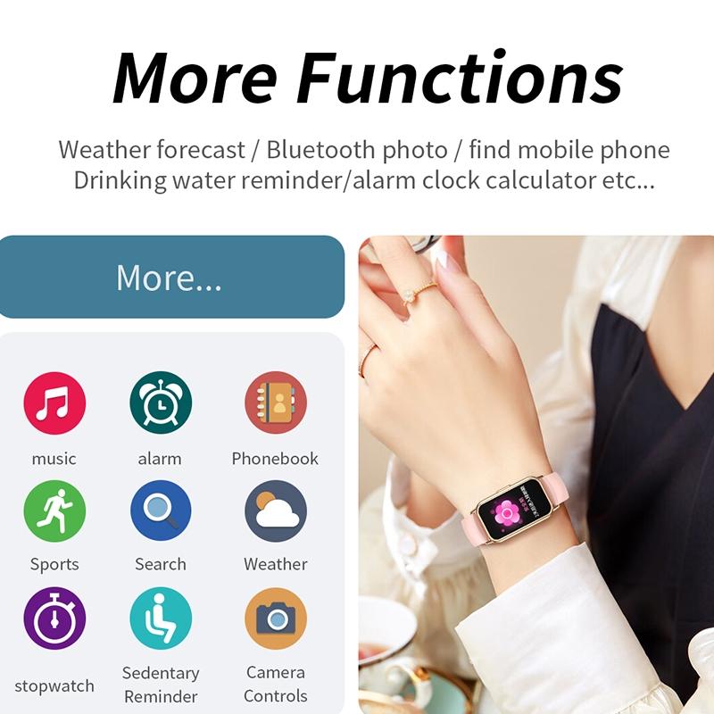 1.47 Inch Waterproof Smart Watch Heart Rate & Blood Pressure Support - Black 12