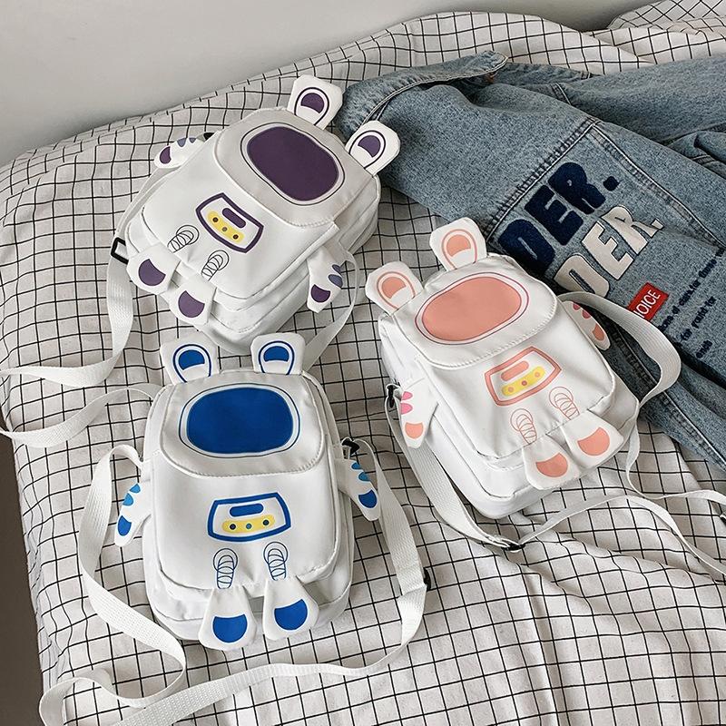 Lightweight Cartoon Crossbody Bag For Students - Blue 4