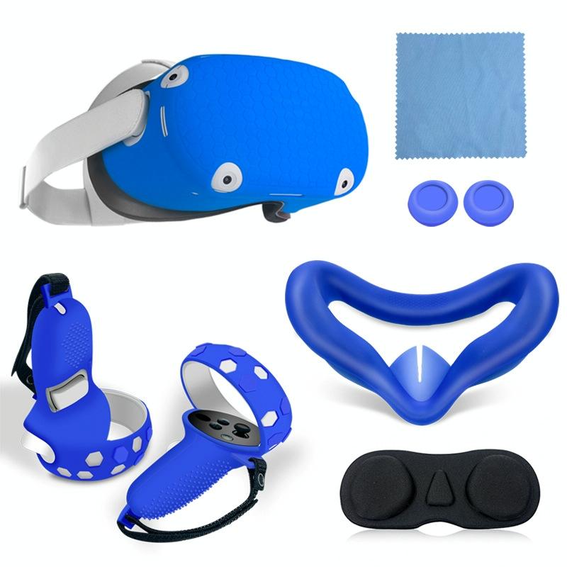 Complete Silicone Controller Cover Set for Meta Quest - 6 Pieces - White 9
