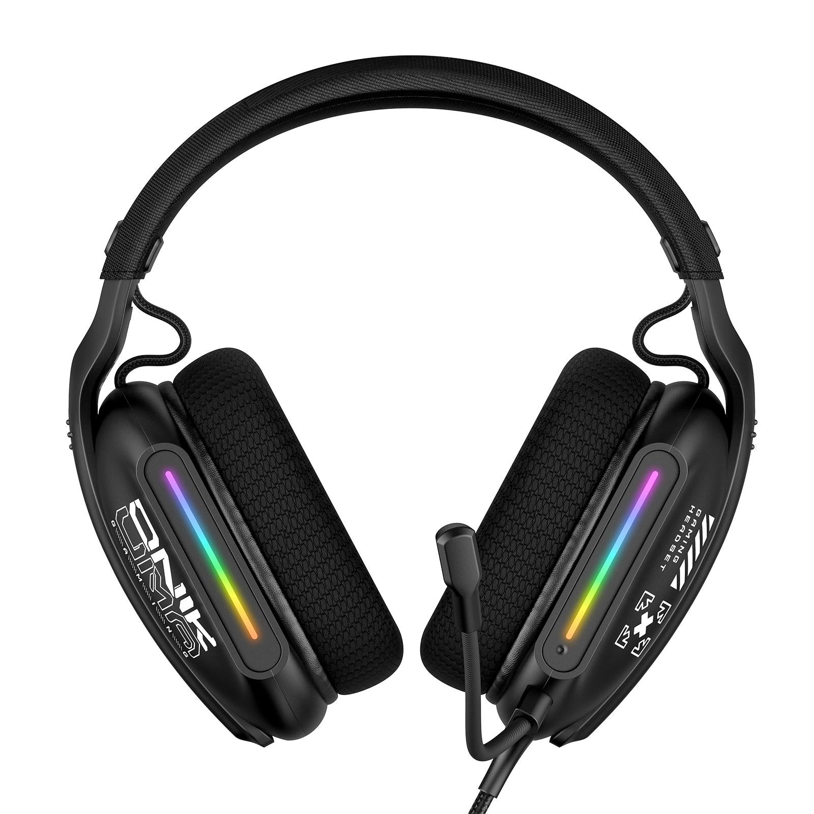 Rgb Gaming Headset With Mic 2.2M Cable Black 3