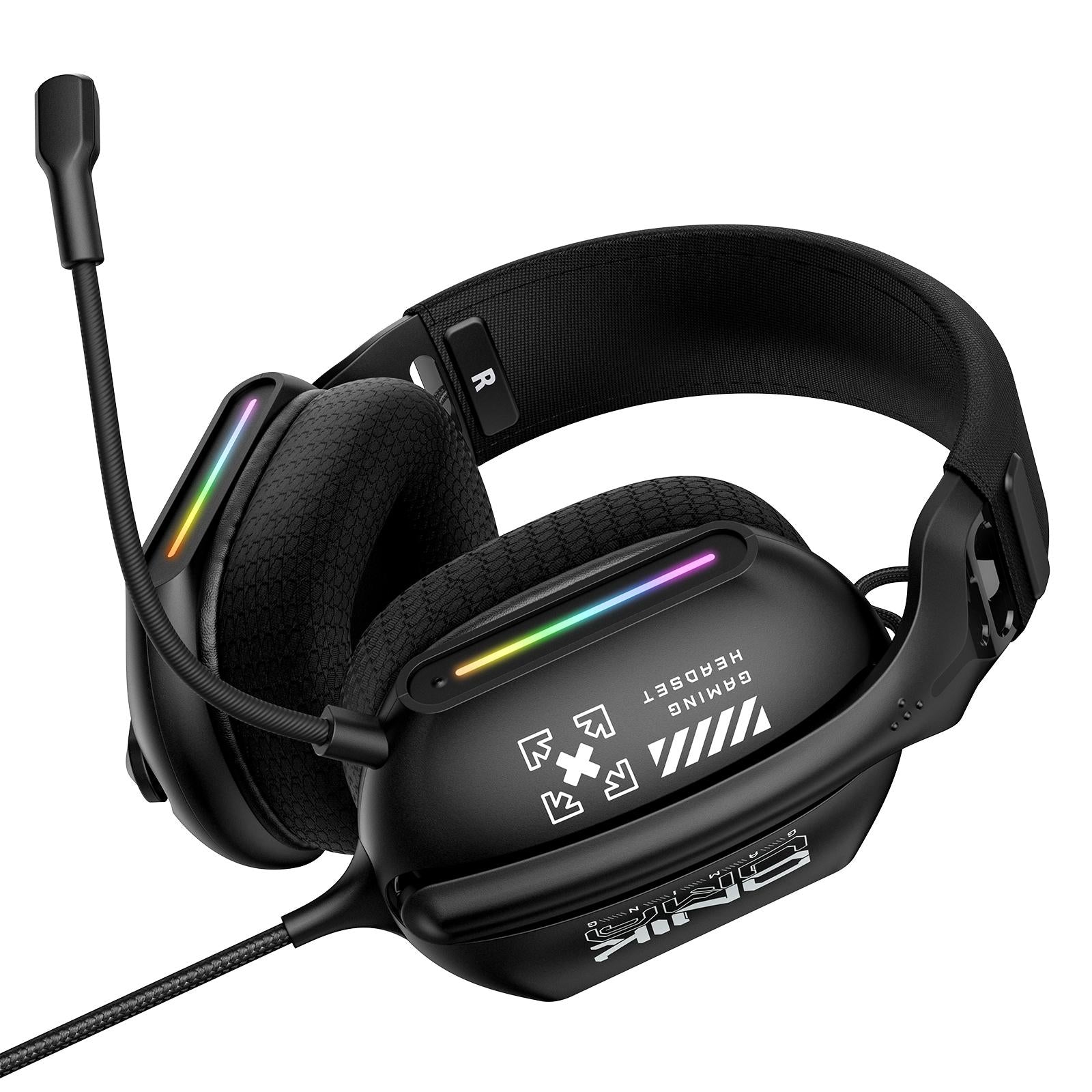 Rgb Gaming Headset With Mic 2.2M Cable Black 5