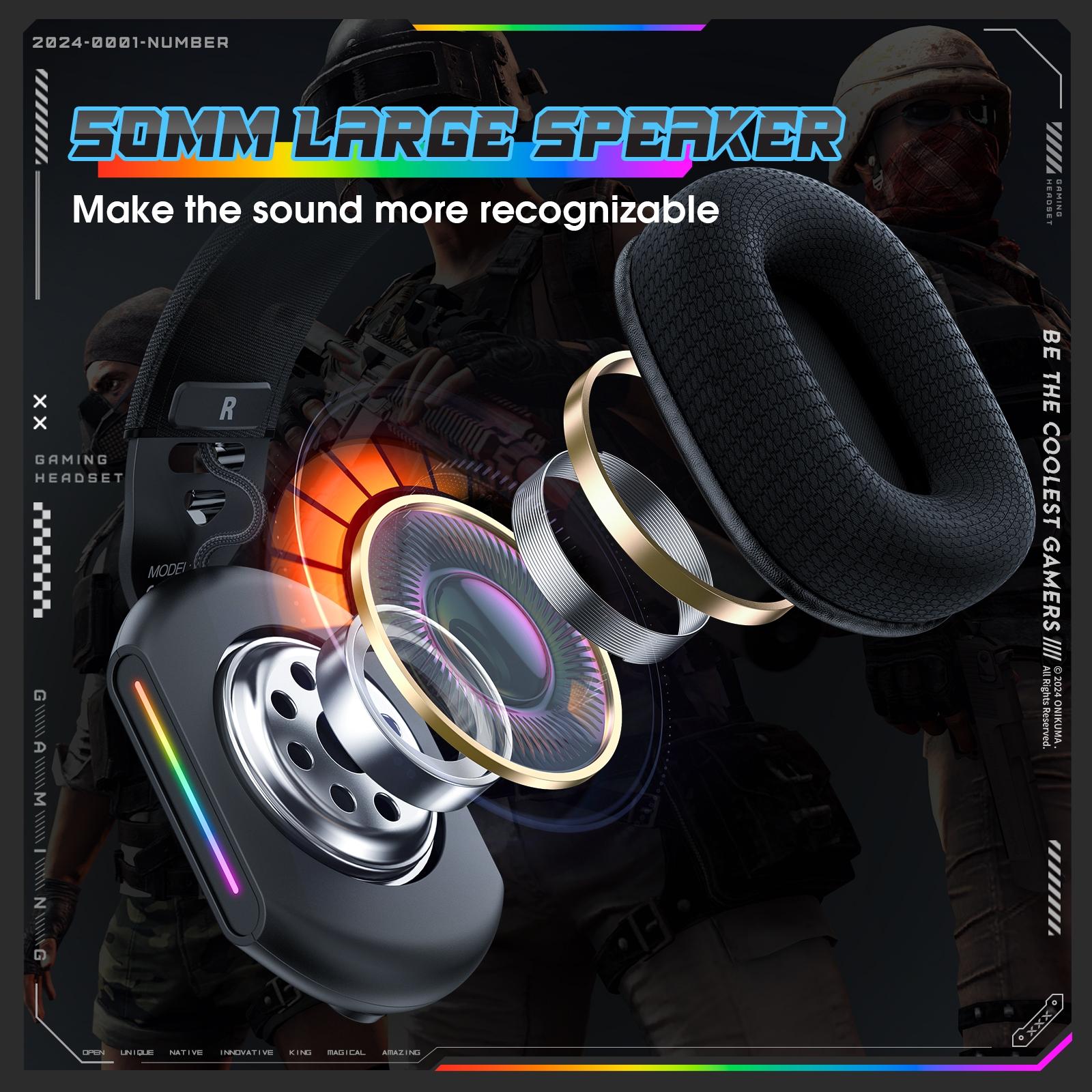 Rgb Gaming Headset With Mic 2.2M Cable Black 10
