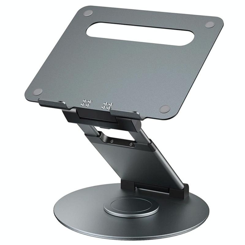 Adjustable 360 Degree Rotating Laptop Stand for 10-17 Inch Devices - Silver 10