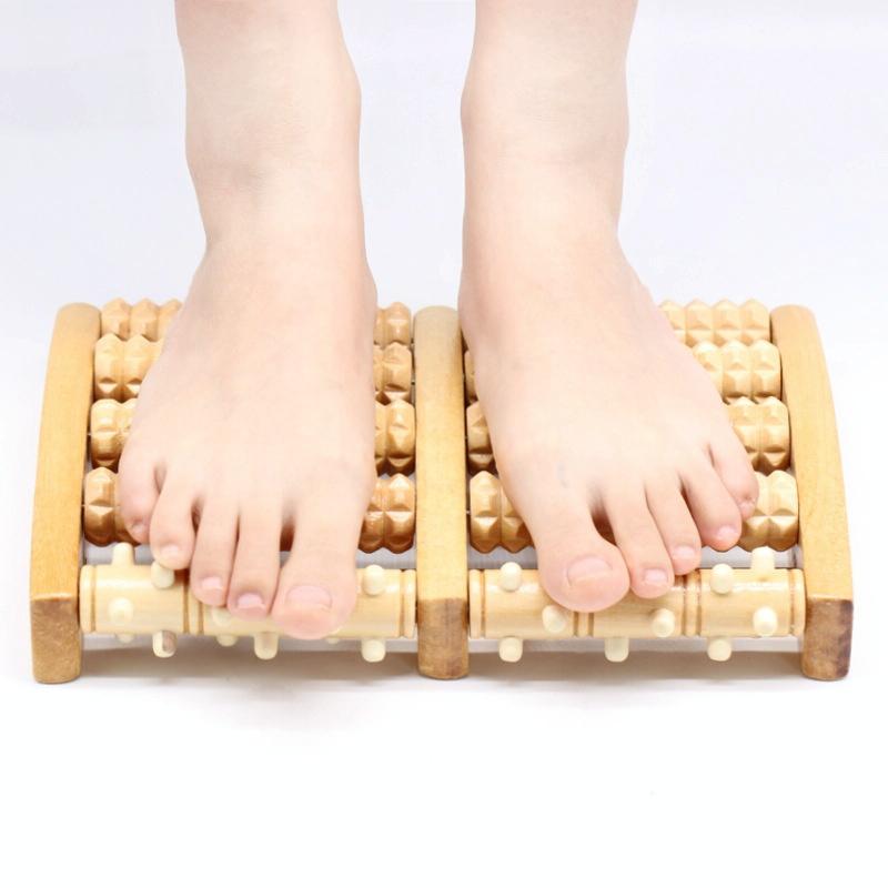 5-Row Foot Massager Wooden Roller 27X19X4.5Cm 6
