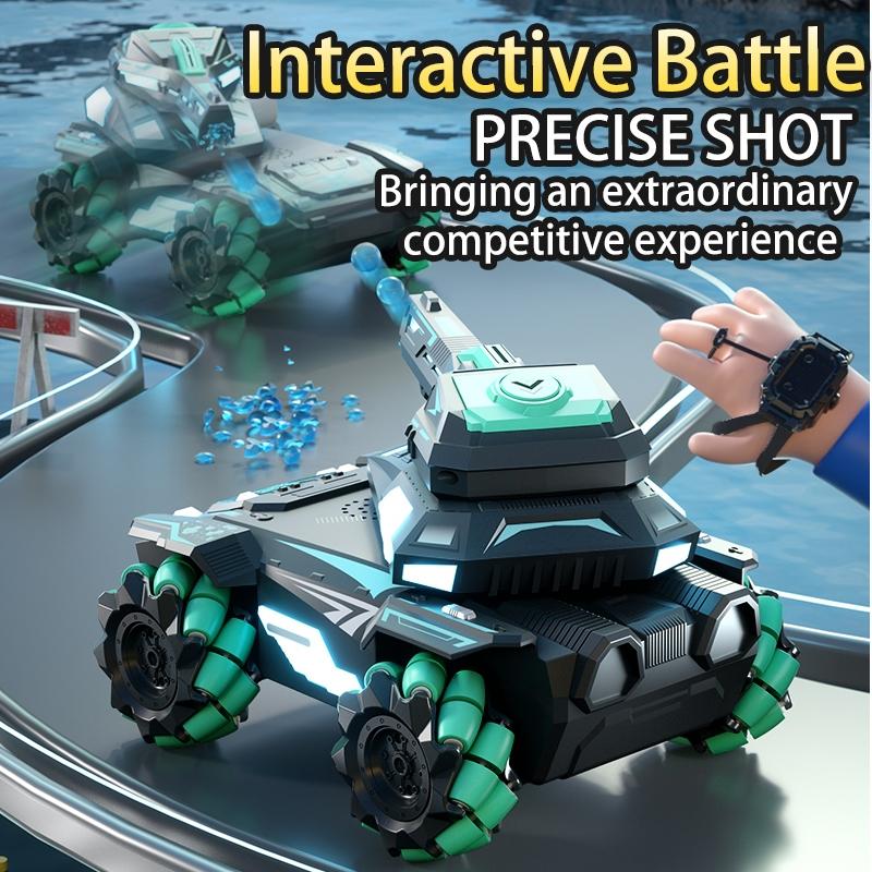 Stunt Water Bomb Battle Armor Rc Car - 2.4g Dual Control - Blue - Single Control 6