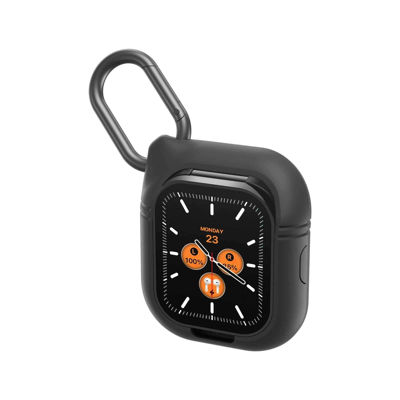 2.01 Inch 2 In 1 Bluetooth Earphone Smart Watch With Nfc & Steel Strap - Black 5