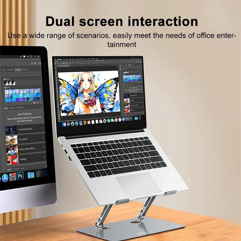 Upgrade your Workspace with Lenovo Thinkplus Laptop Holder - Silver 8