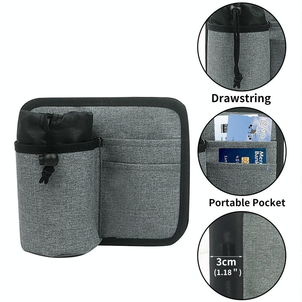 Portable Luggage Bag with Cup Holder - Gray 6
