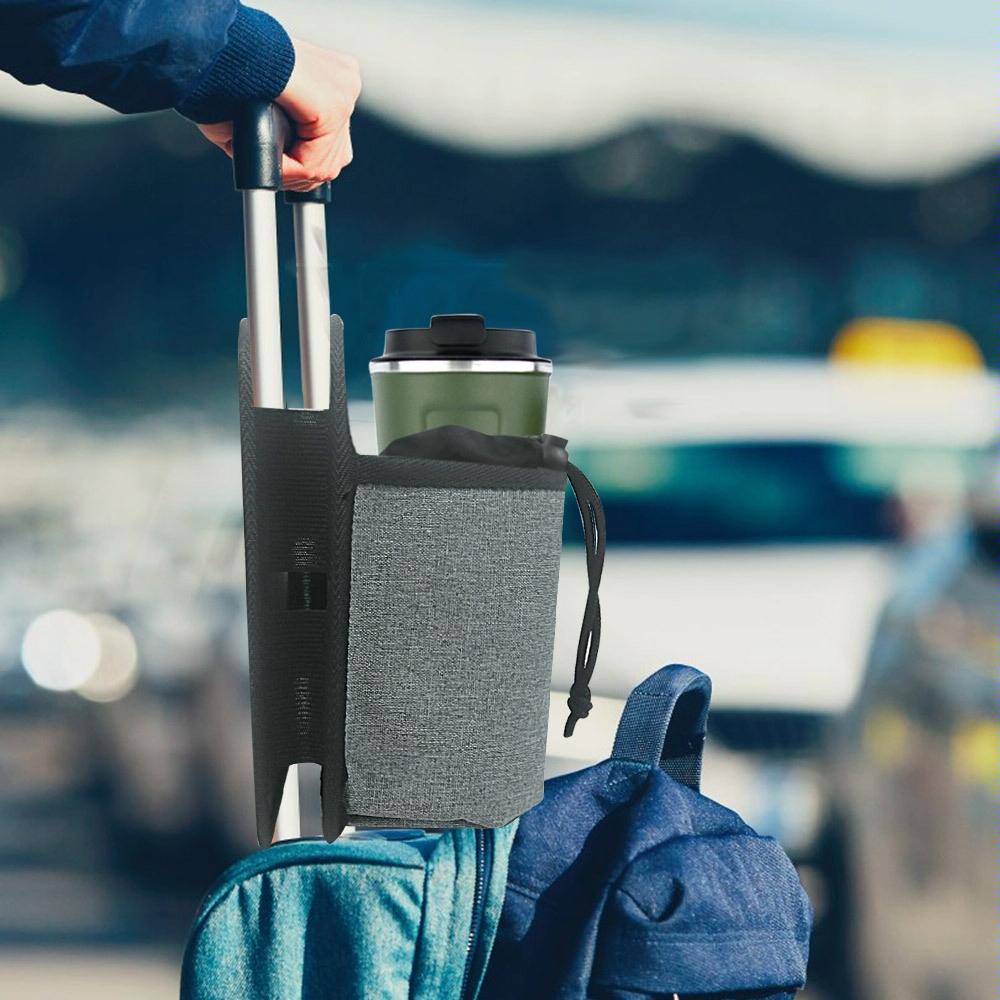 Portable Luggage Bag with Cup Holder - Gray 7