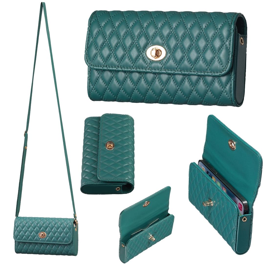 Horizontal Pu Crossbody Shoulder Bag - Green