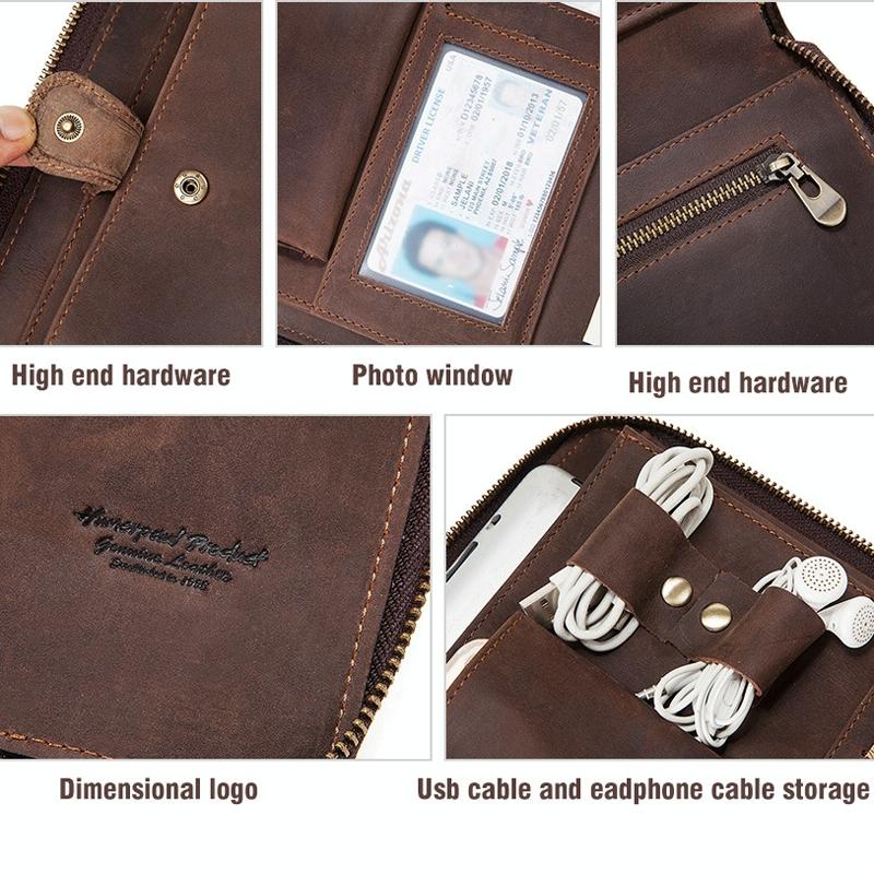 Black Leather Business Handbag for Computer Protection 4