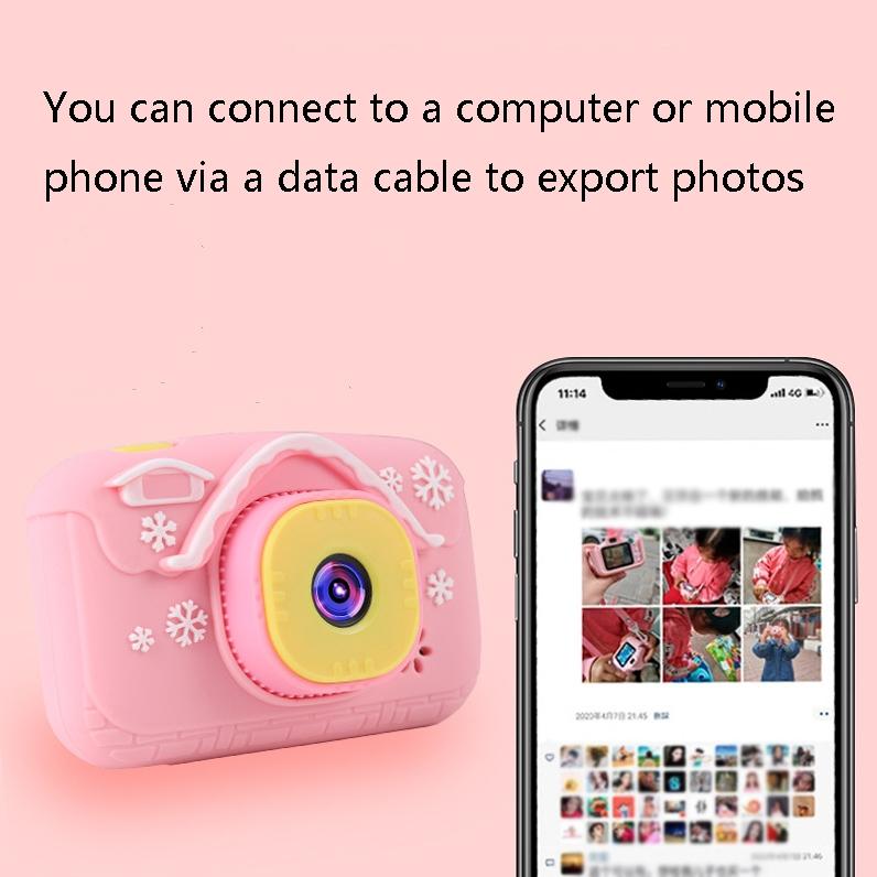 Mini Children Camera with 2.0 Hd Screen - V8 Digital Toy Camera - Pink 4