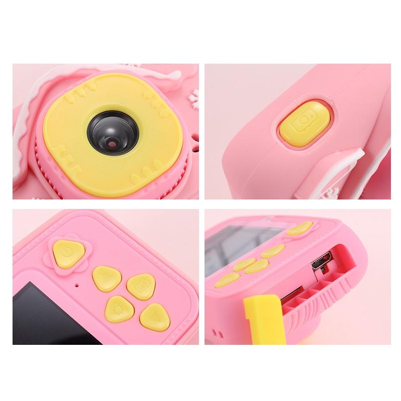 Mini Children Camera with 2.0 Hd Screen - V8 Digital Toy Camera - Pink 7