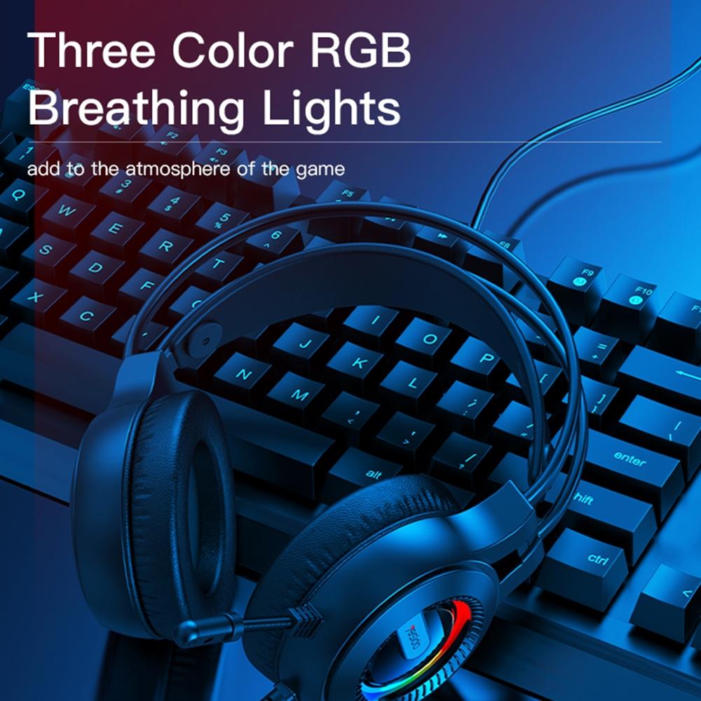 Rgb Gaming Earphones With Head-Mounted Design 3