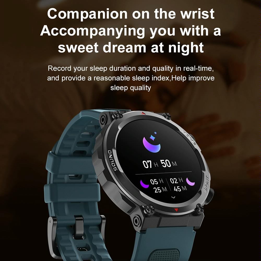 Waterproof Smart Watch With Heart Rate & Sleep Monitoring - Black 5