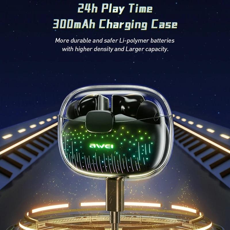 Black Tws Gaming Bluetooth Earbuds - T52 5