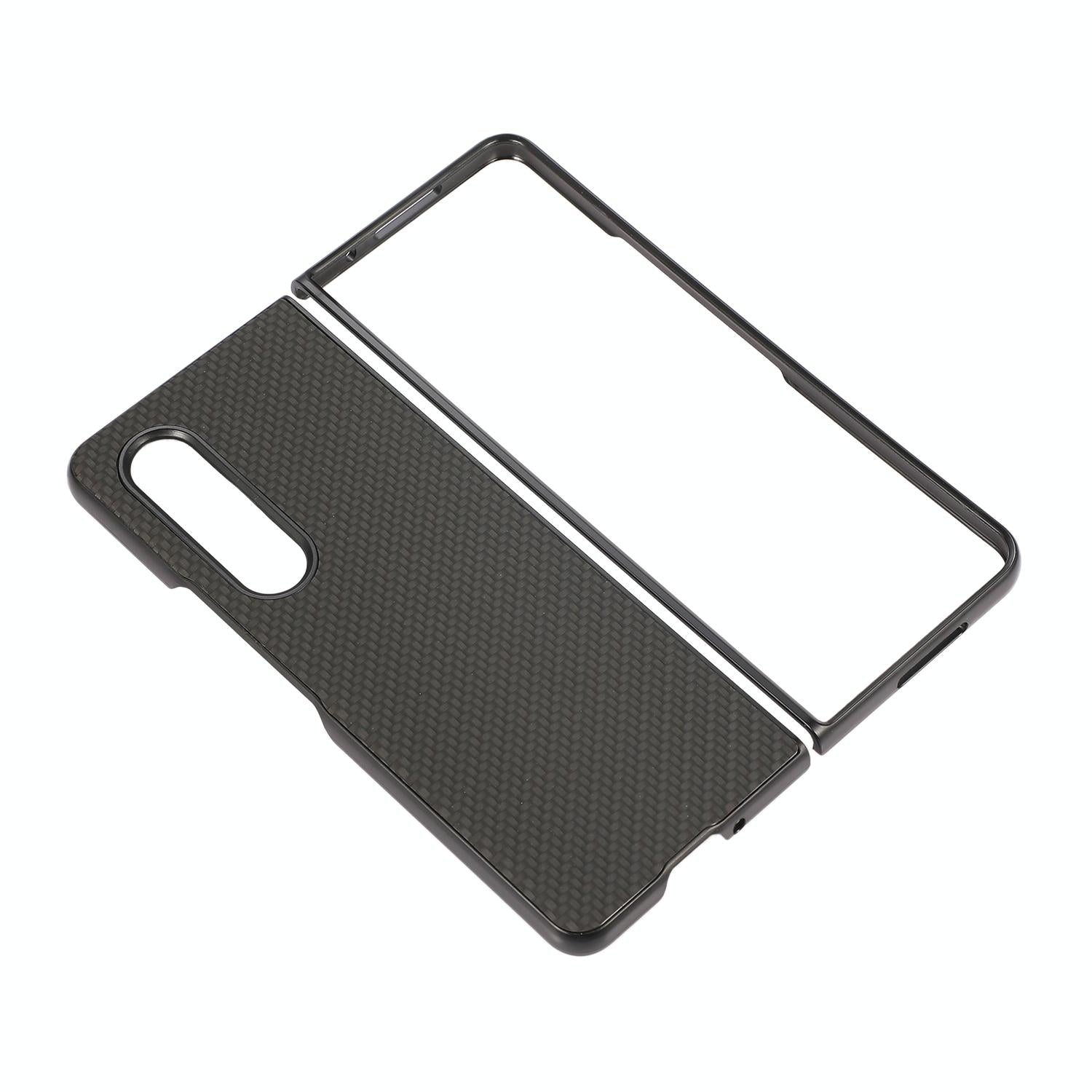 For Samsung Galaxy z Fold4 5G Carbon Fiber Texture Leather Phone Case - Pu Material - Black 11