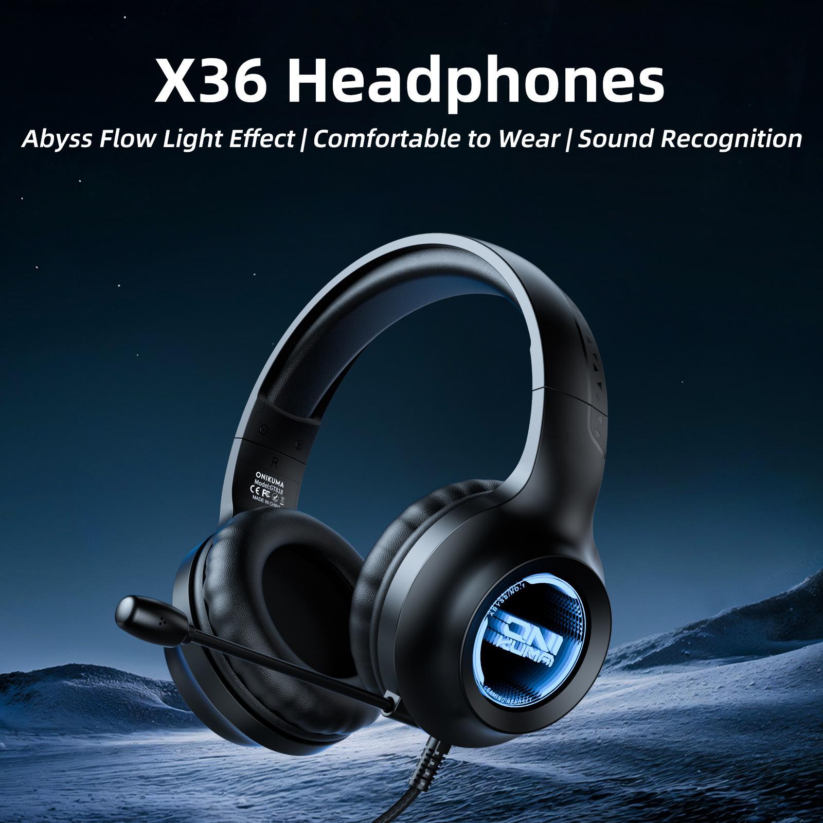 40Mm Custom Drive Game Headphones With Abyss Lamp Effect Black 3