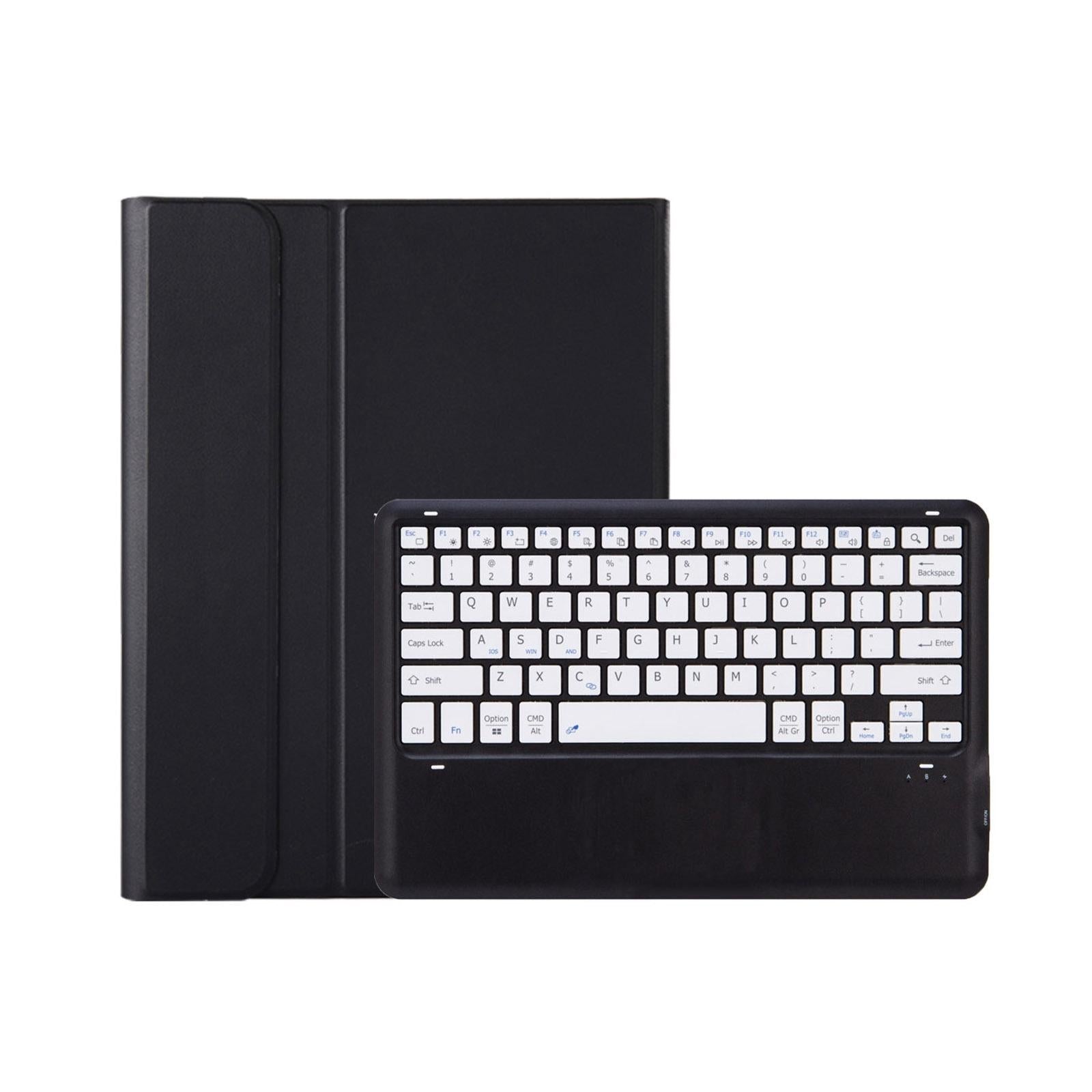 Detachable Bluetooth Keyboard Leather Case For Ipad Pro 12.9 2021 / 2020 / 2018 With Pen Slot - Black 8