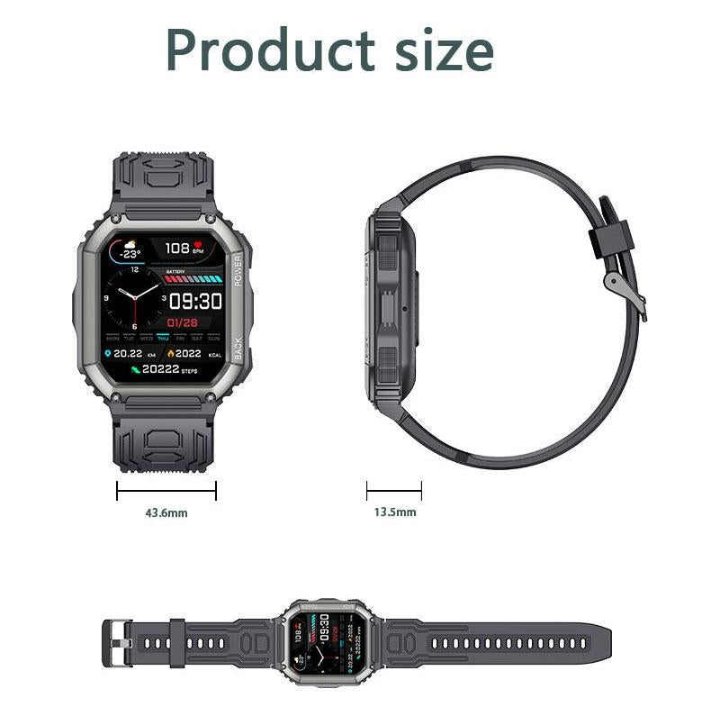 1.8 Inch Heart Rate Blood Pressure Monitoring Smart Calling Watch - Black 3