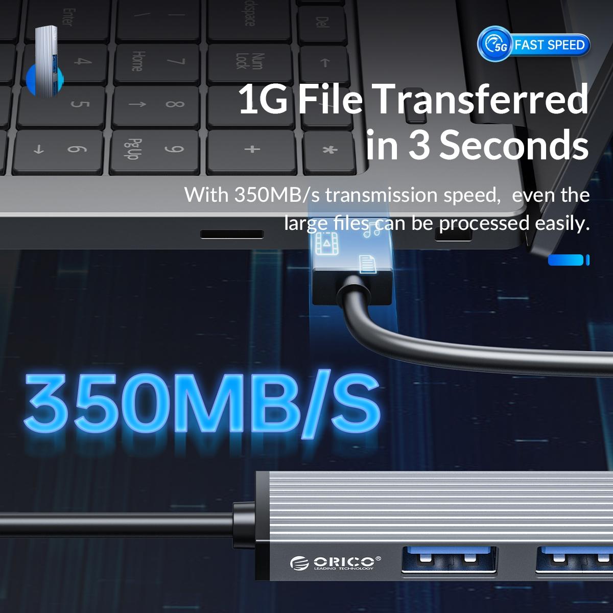 Usb 3.0 + 2.0 Hub Adapter Space Gray 3