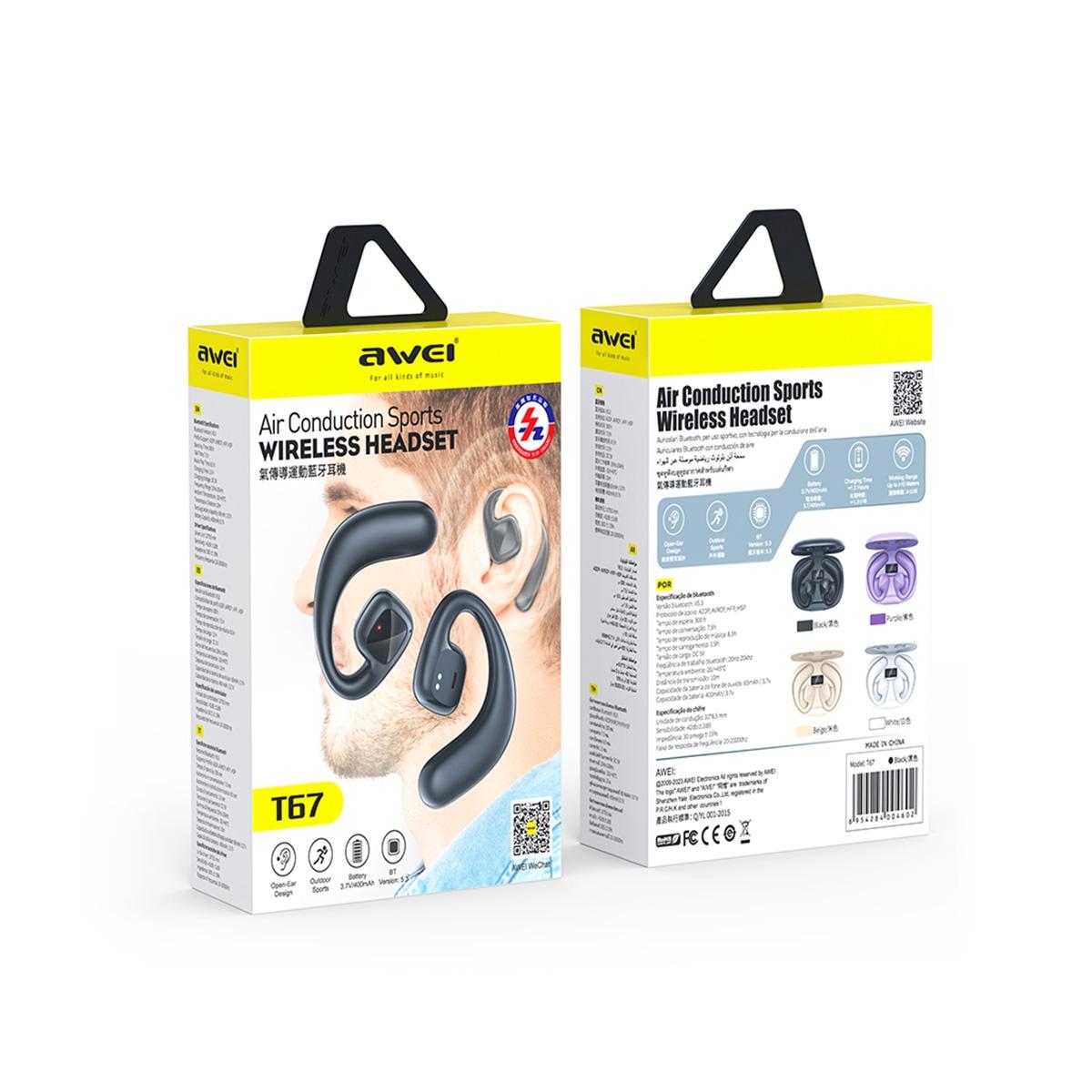 Wireless Tws Bluetooth Earbuds with Air Conduction Technology - Black 8