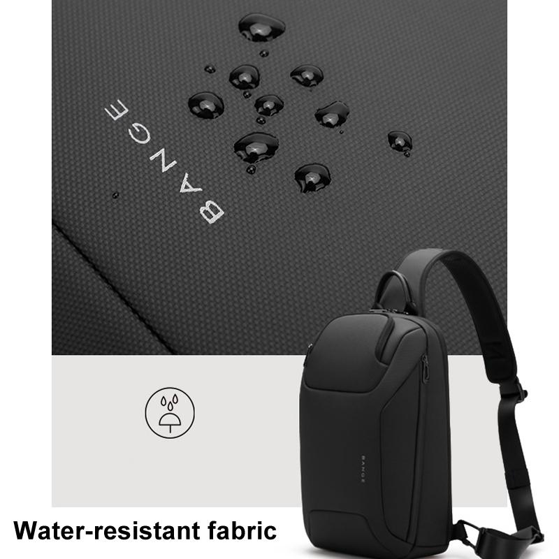 Men Chest Bag Business Shoulder Crossbody Bag - Black 7