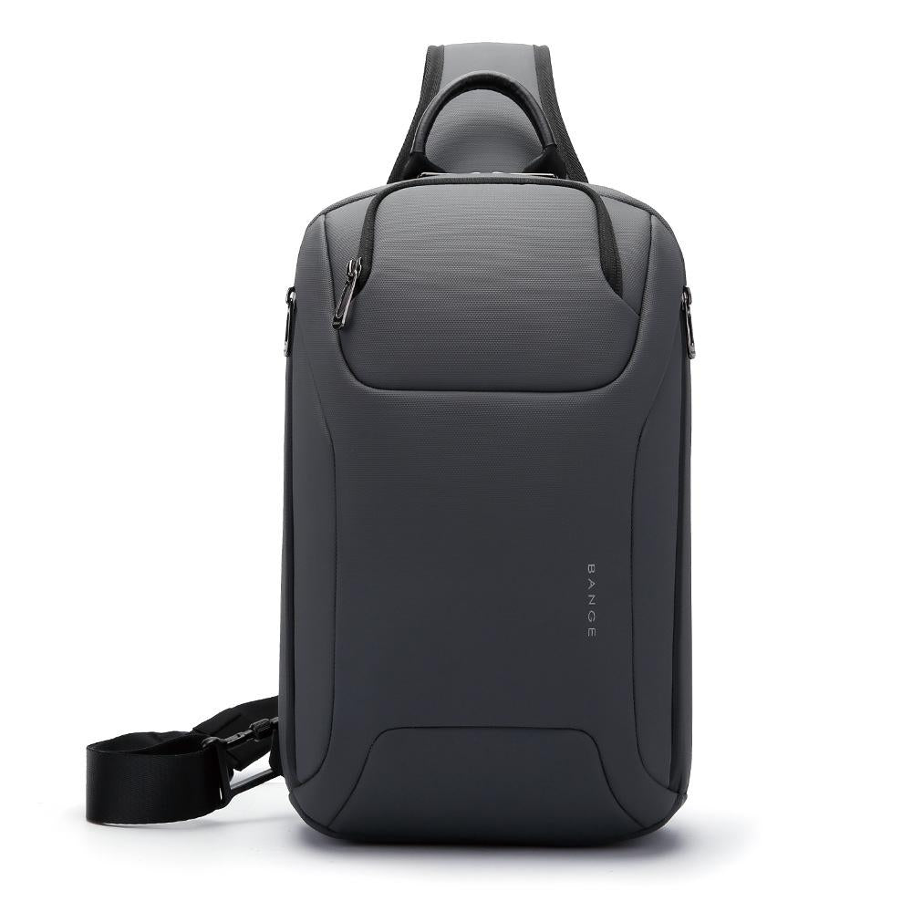 Men Chest Bag Business Shoulder Crossbody Bag - Black 12