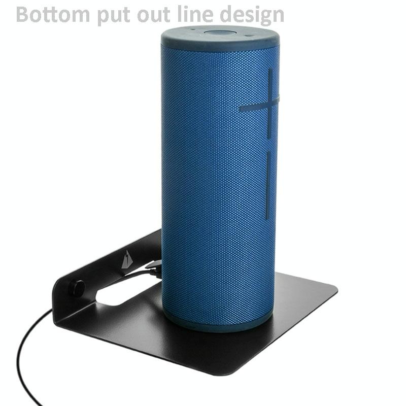 Wall Storage Bracket for Bluetooth Speaker - Universal Size Black 5