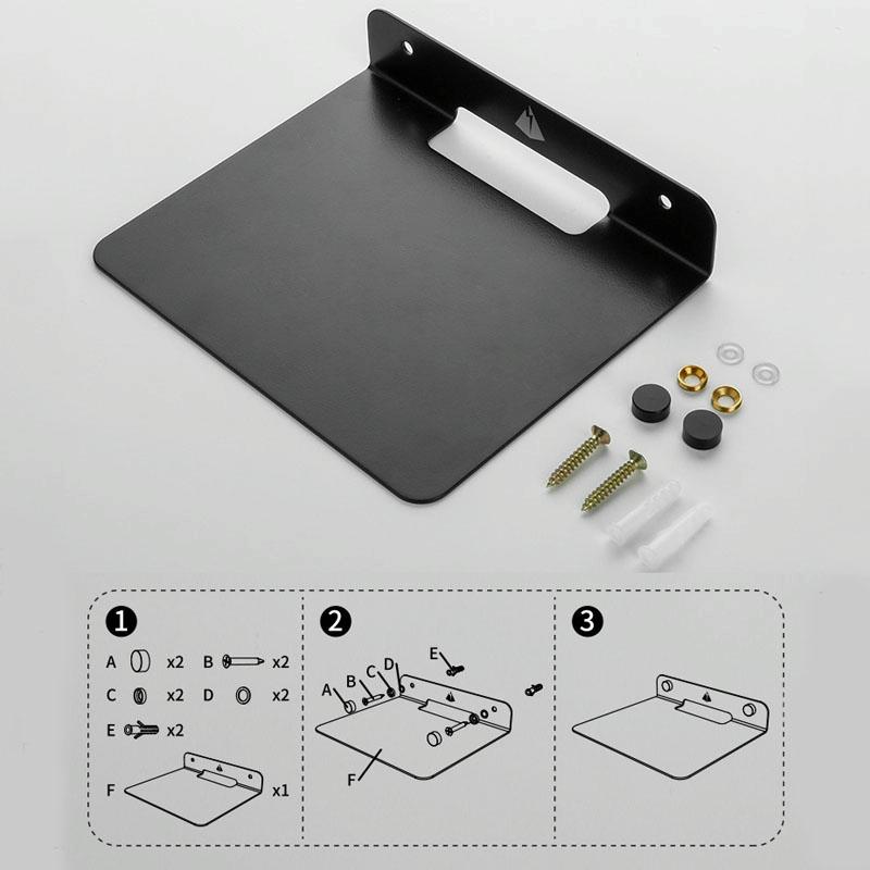 Wall Storage Bracket for Bluetooth Speaker - Universal Size Black 6