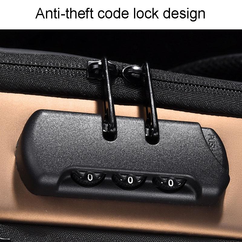 Waterproof Usb Crossbody Backpack For Sports - Black Gold 6