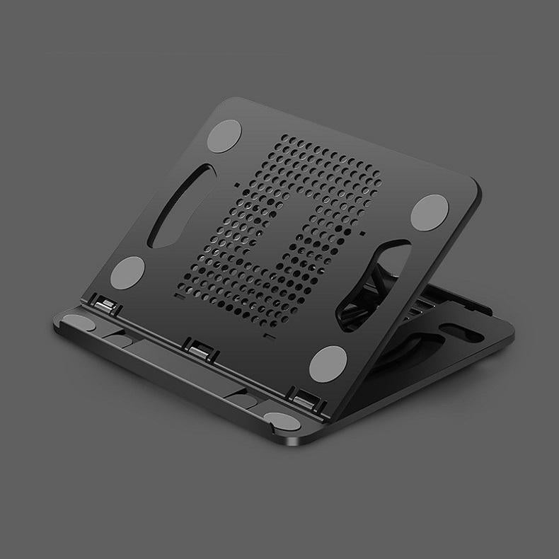 Adjustable Laptop Cooling Stand - Foldable Design - Black 3
