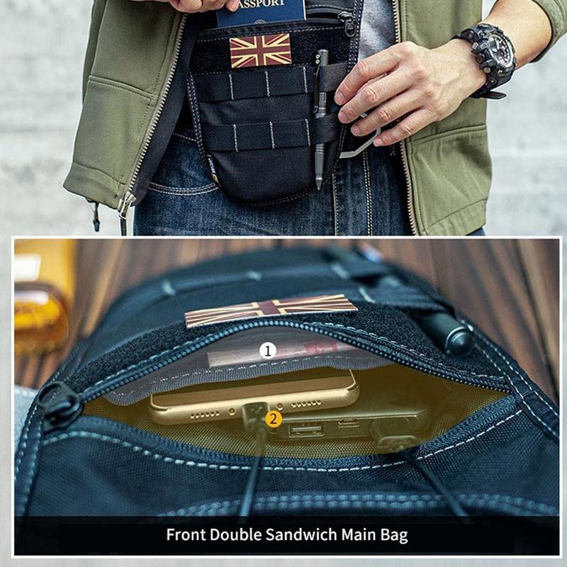 Anti Theft Shoulder Bag Invisible Personal Black 8