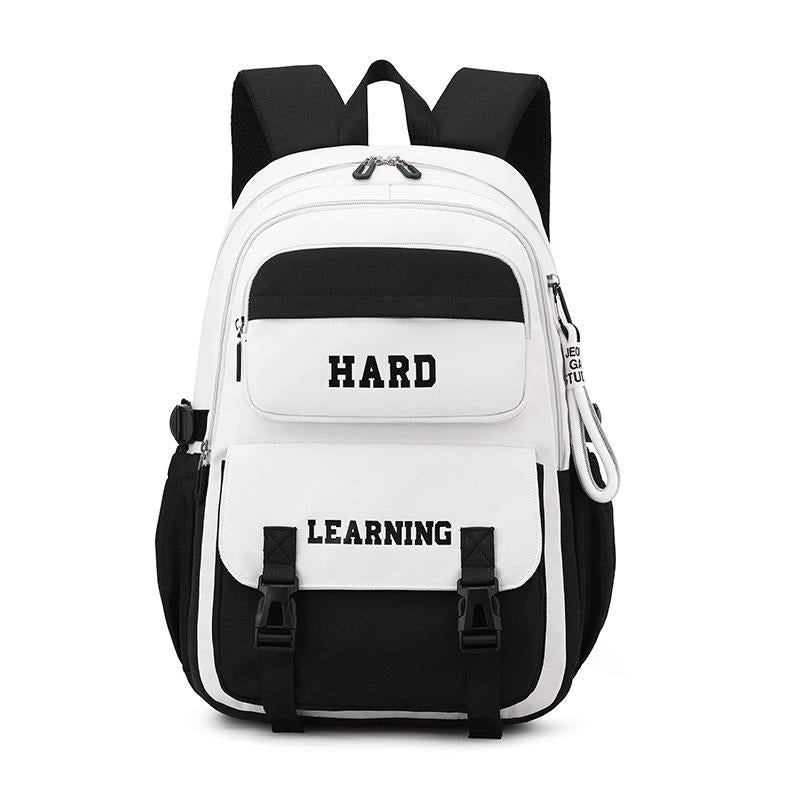 Versatile 15.6 Backpack for School & Work - Casual Design - Purple White 9