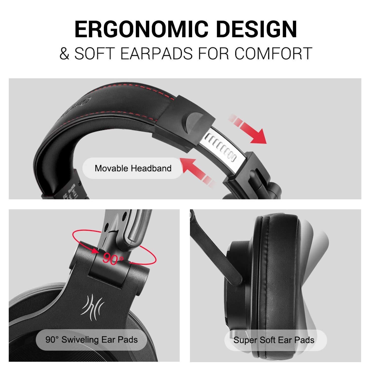 Dj Monitor Headphones With Mic Black 4