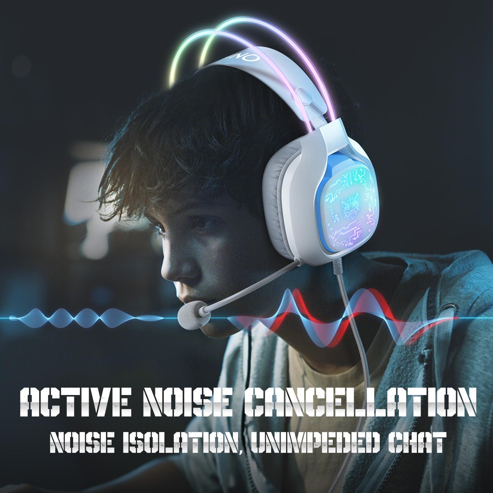 Colourful Light Gaming Headset With Mic 1.8M Cable - Black 7