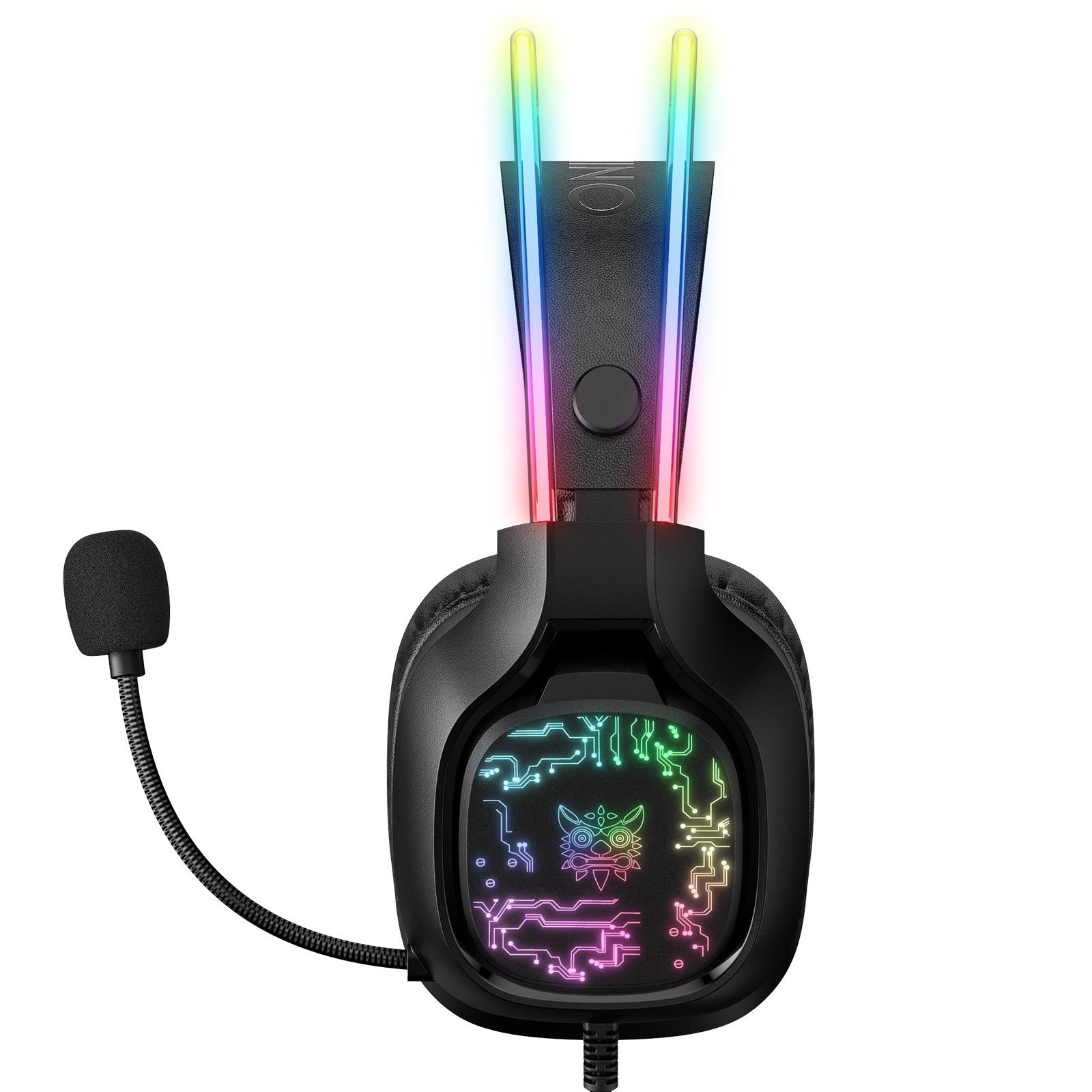 Colourful Light Gaming Headset With Mic 1.8M Cable - Black 11
