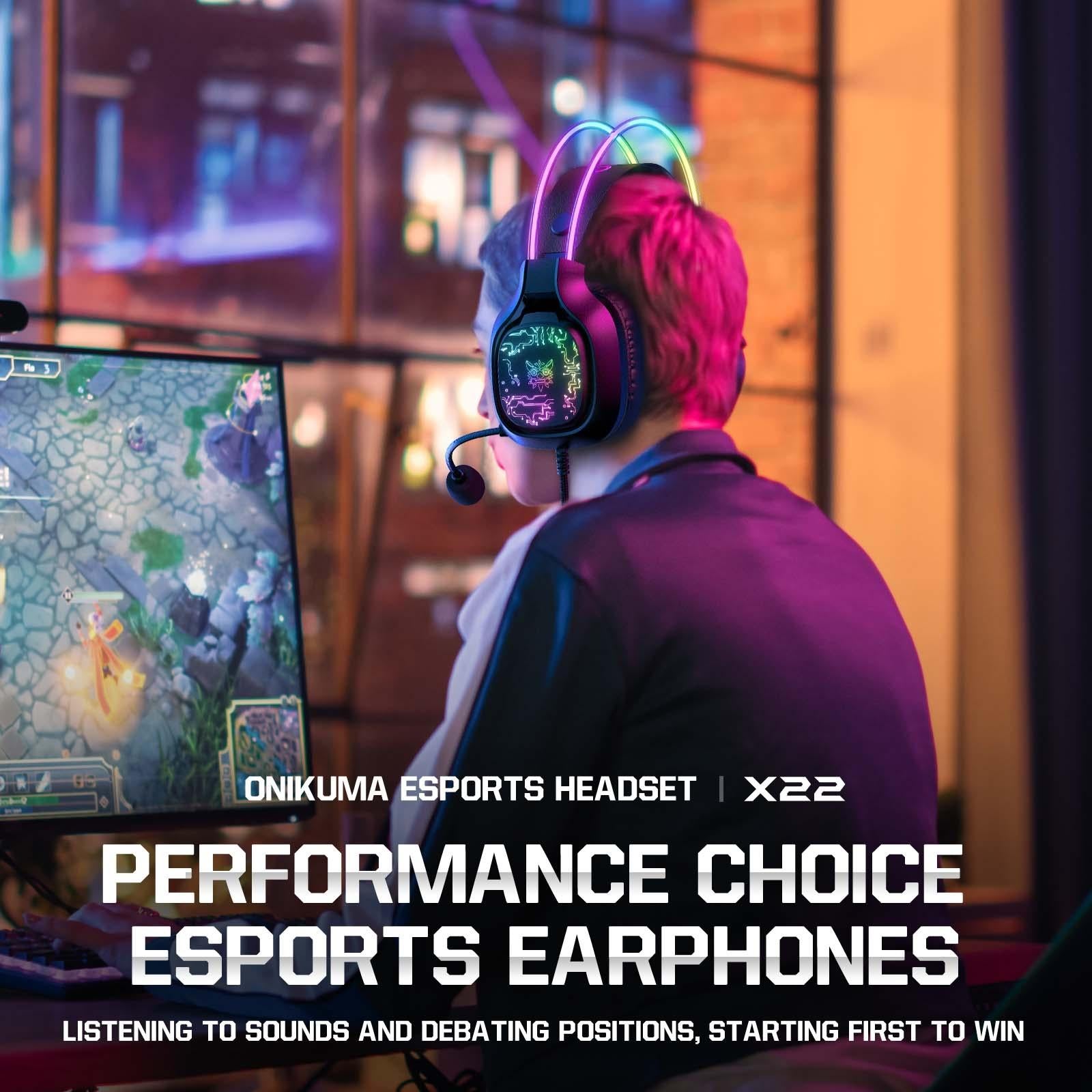 Colourful Light Gaming Headset With Mic 1.8M Cable - Black 13