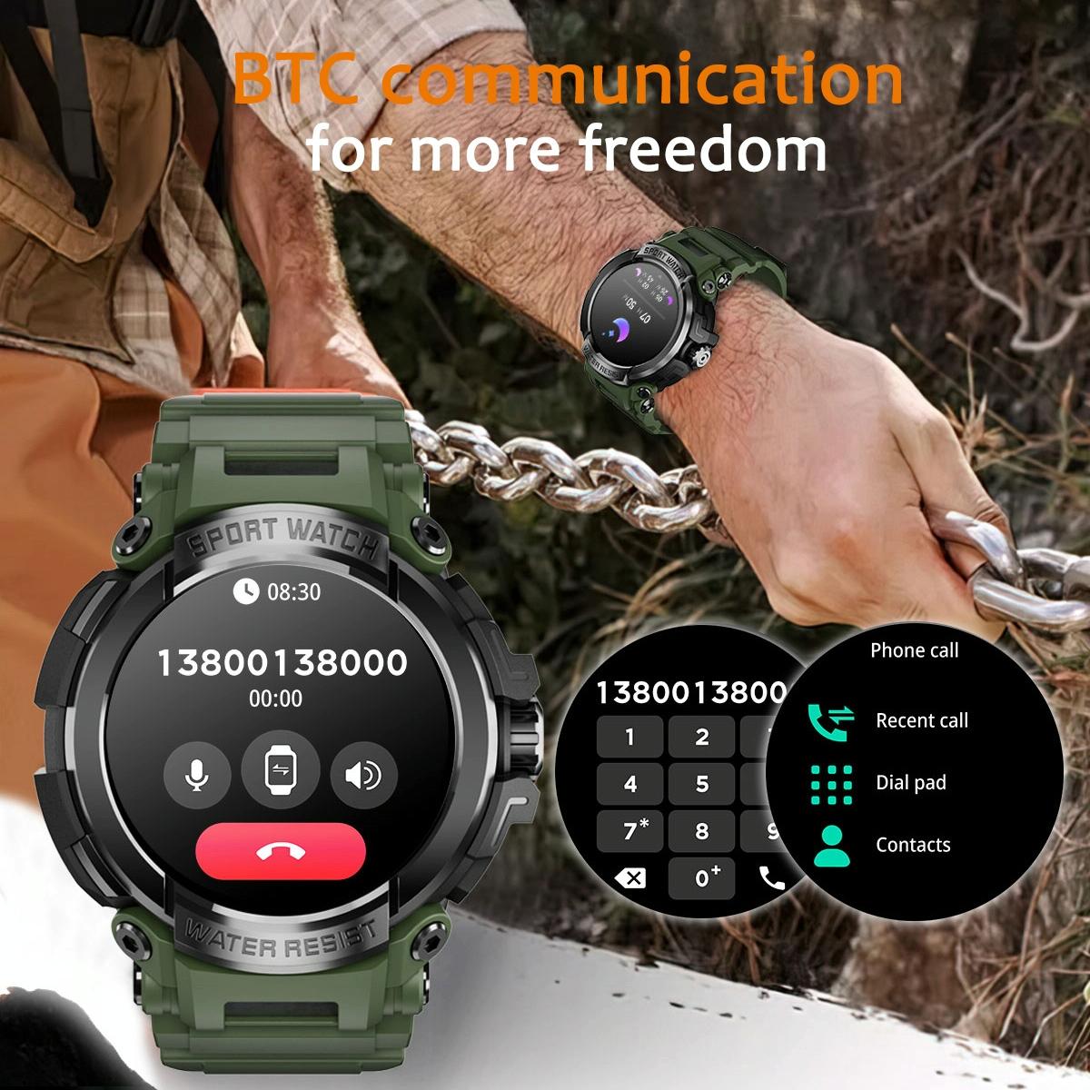 1.5 Inch Colour Screen Bluetooth Smart Watch Health & Sports Monitoring - Black 9