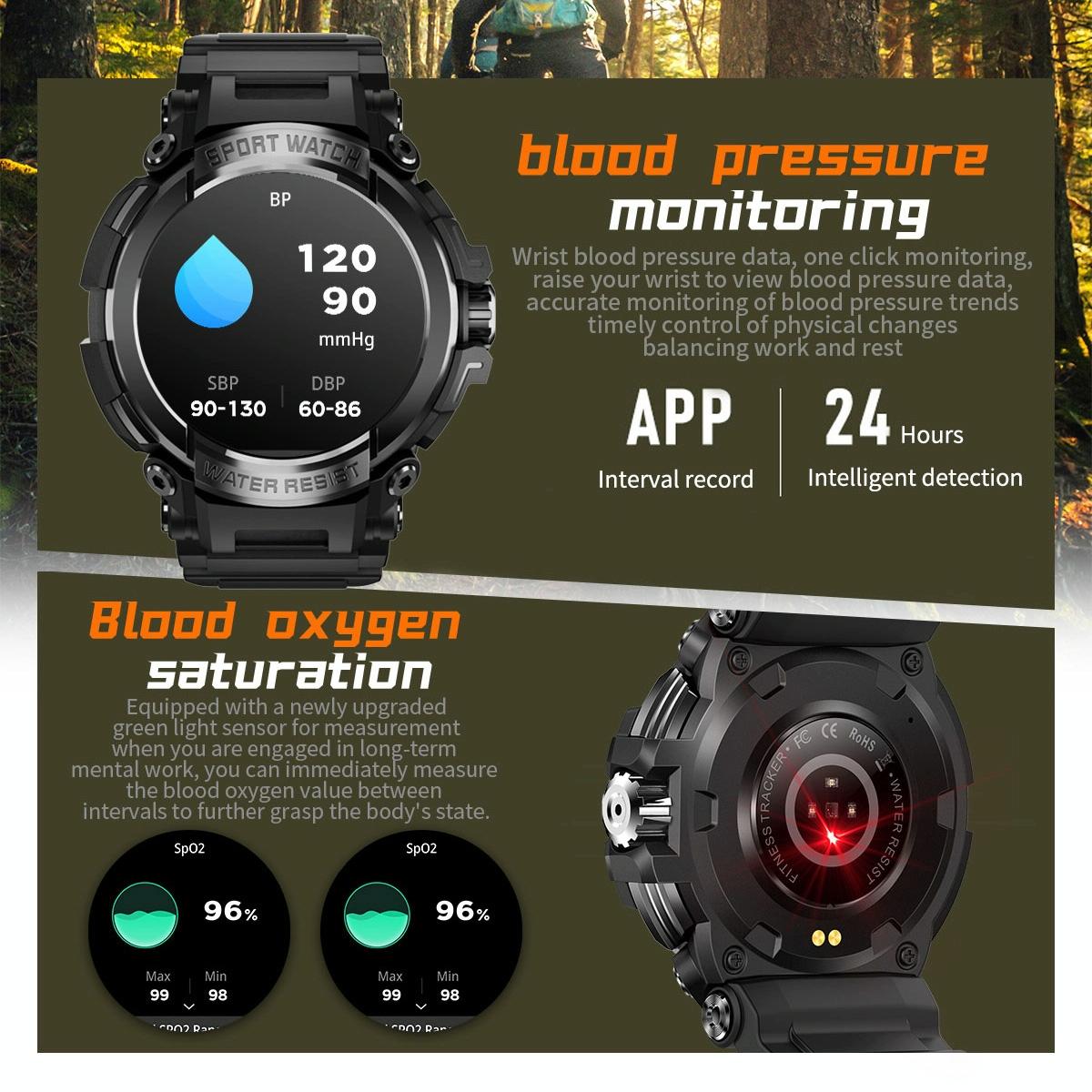 1.5 Inch Colour Screen Bluetooth Smart Watch Health & Sports Monitoring - Black 11