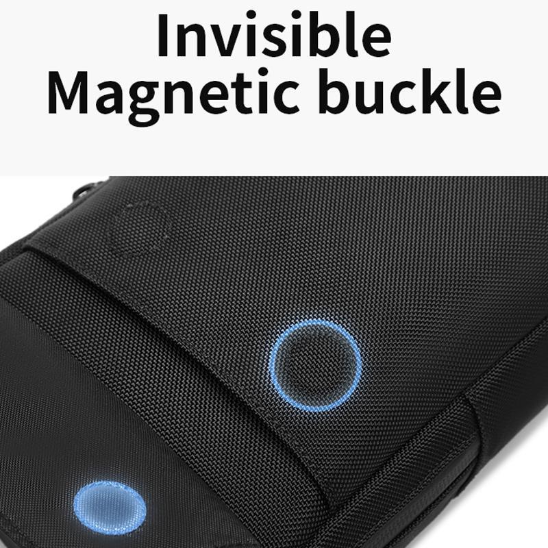 Waterproof Men Shoulder Bag Multifunctional & Durable - Black 8